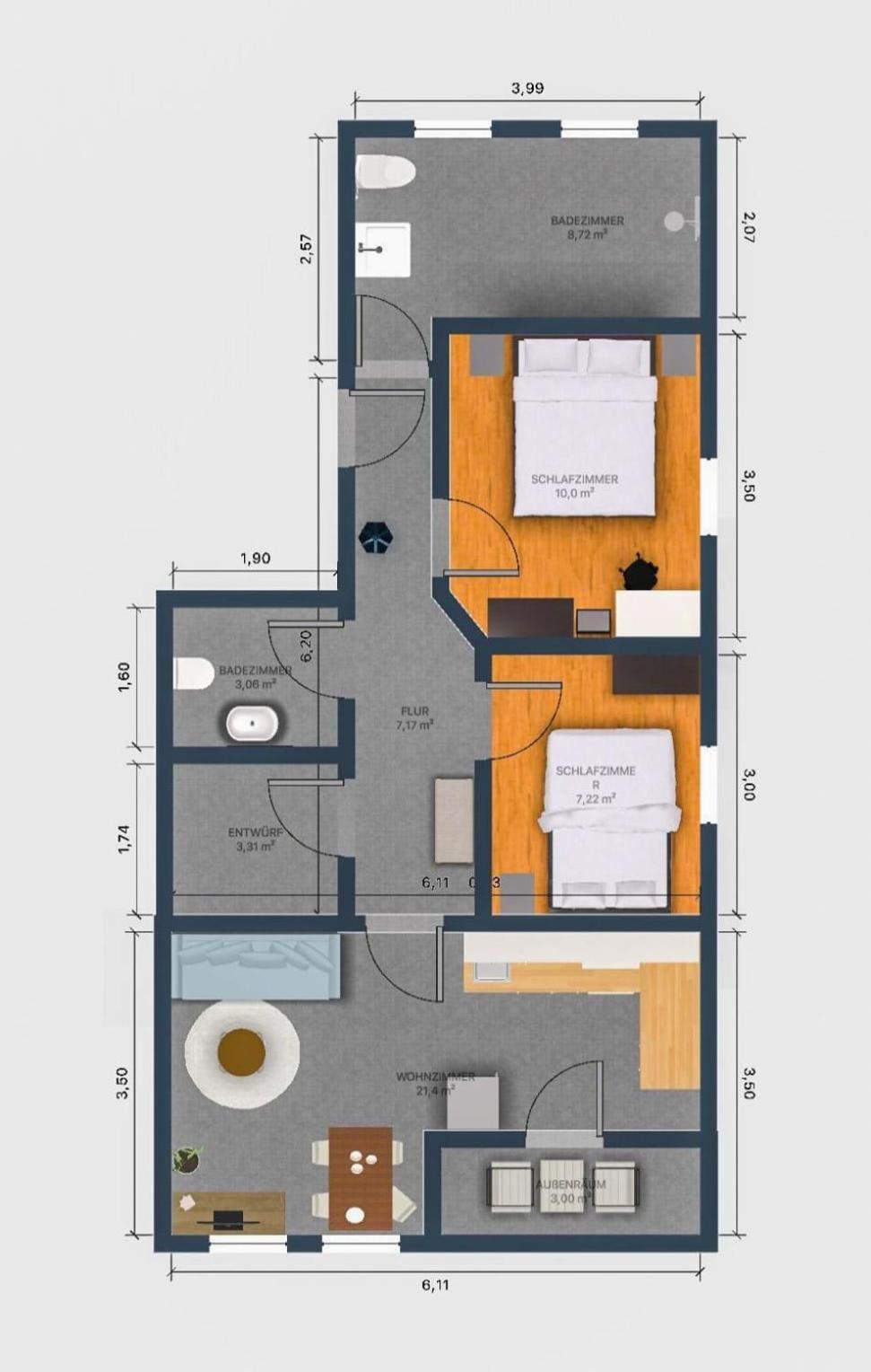 Exklusive Ferienwohnung In Lingen Holthausen 2Zim, 2Badez,Kueche,Balkon,Waschmaschine 外观 照片